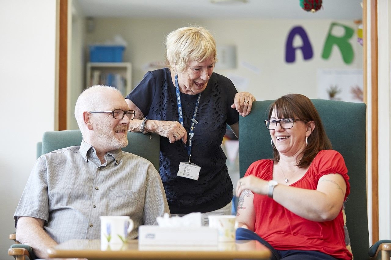 Hospice staff together