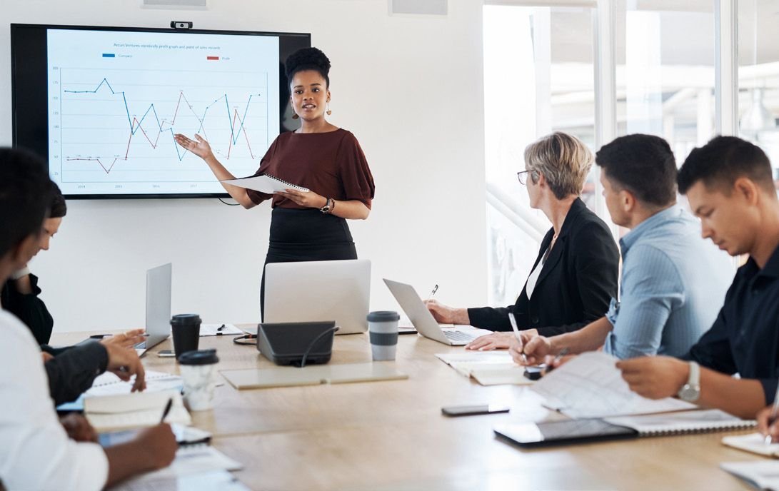 Person presenting to colleagues