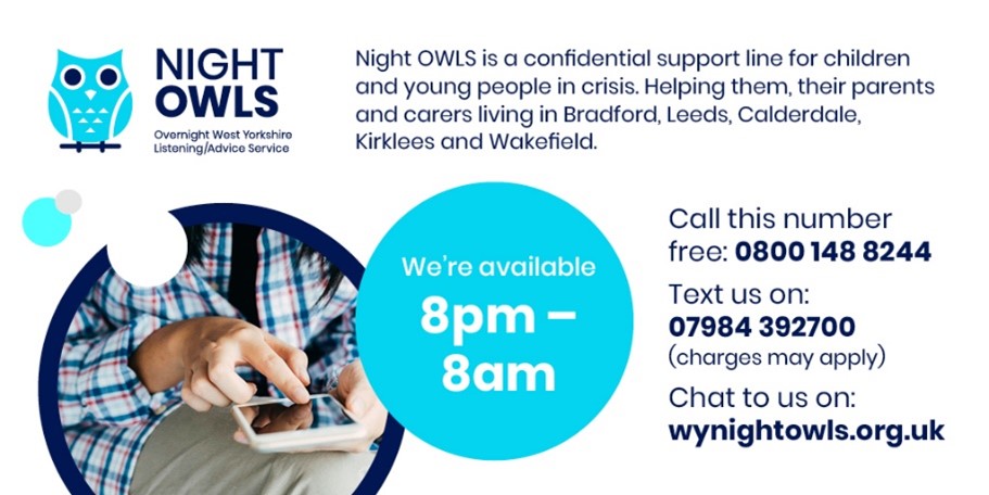 Night Owls overnight West Yorkshire listening/advice service